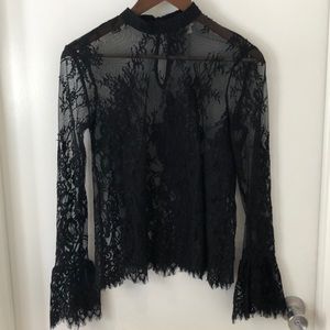 Black lace blouse
